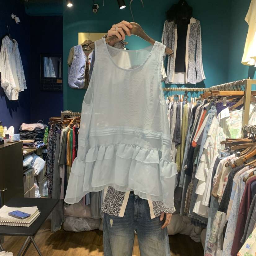 MERCI LINDA韓國代購女裝新品職業休閑人氣吊帶背心透視MERCI LINDA吊帶/背心