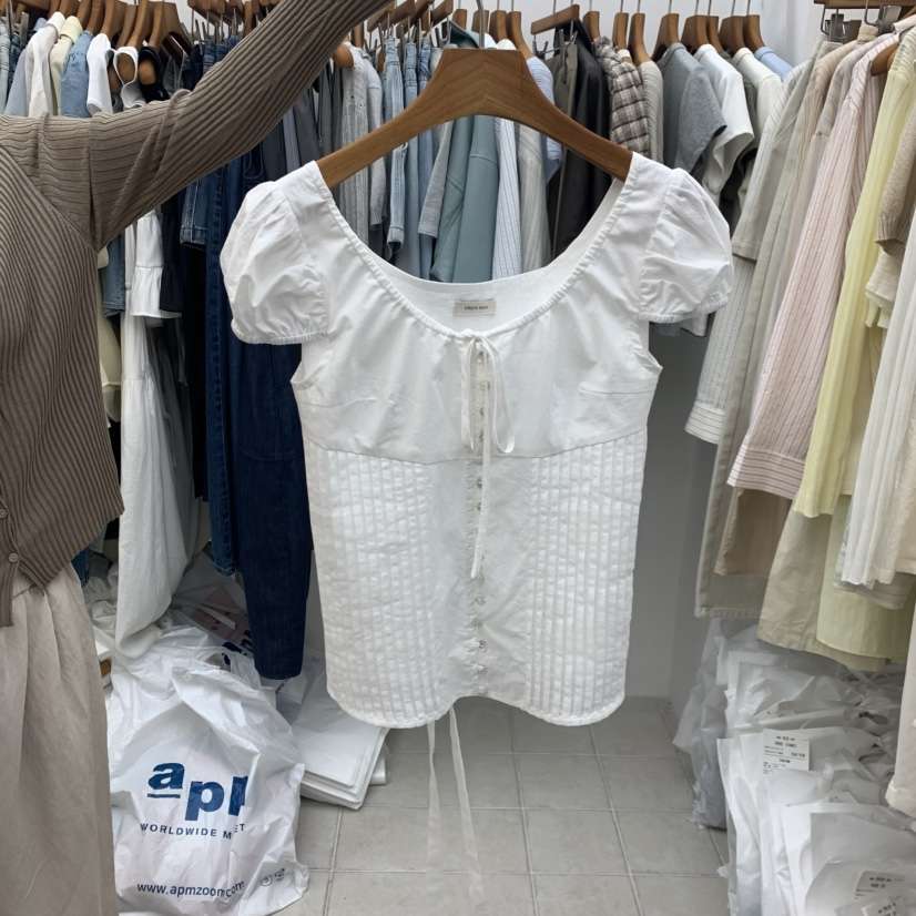 DRESS ROOM韓國直郵實拍女士新品26春夏人氣襯衫蕾絲衫褶裥DRESS ROOM襯衫/蕾絲衫