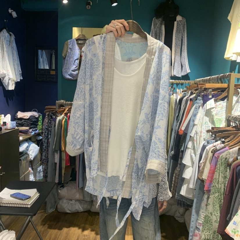 MERCI LINDA韓國直郵女裝新款推薦襯衫蕾絲衫不含內搭亞麻MERCI LINDA襯衫/蕾絲衫