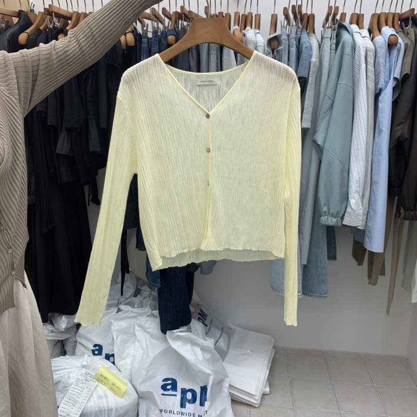 DRESS ROOM韓國直郵實拍女士新款職業26春夏襯衫蕾絲衫V領DRESS ROOM襯衫/蕾絲衫