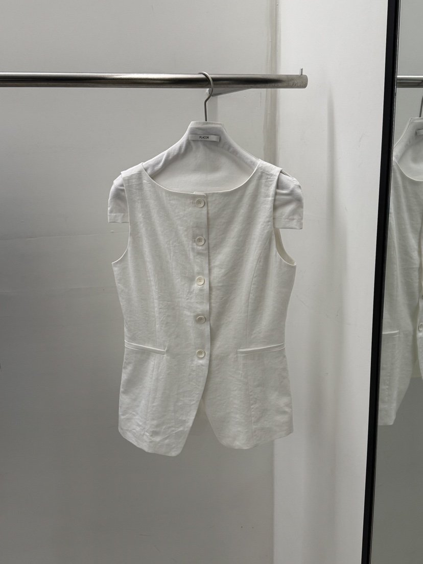 REGULARLY/PLACOR韓國代購女裝新品人氣26春夏推薦馬甲亞麻REGULARLY/PLACOR馬甲