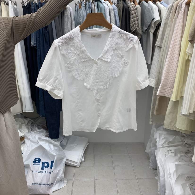 DRESS ROOM韓國代購女士新款時尚26春夏職業熱賣襯衫蕾絲衫DRESS ROOM襯衫/蕾絲衫