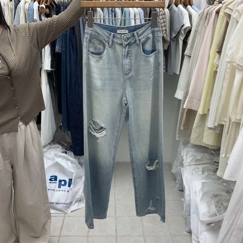 DRESS ROOM韓國直郵女士新款休閑時尚職業人氣推薦牛仔褲DRESS ROOM牛仔褲