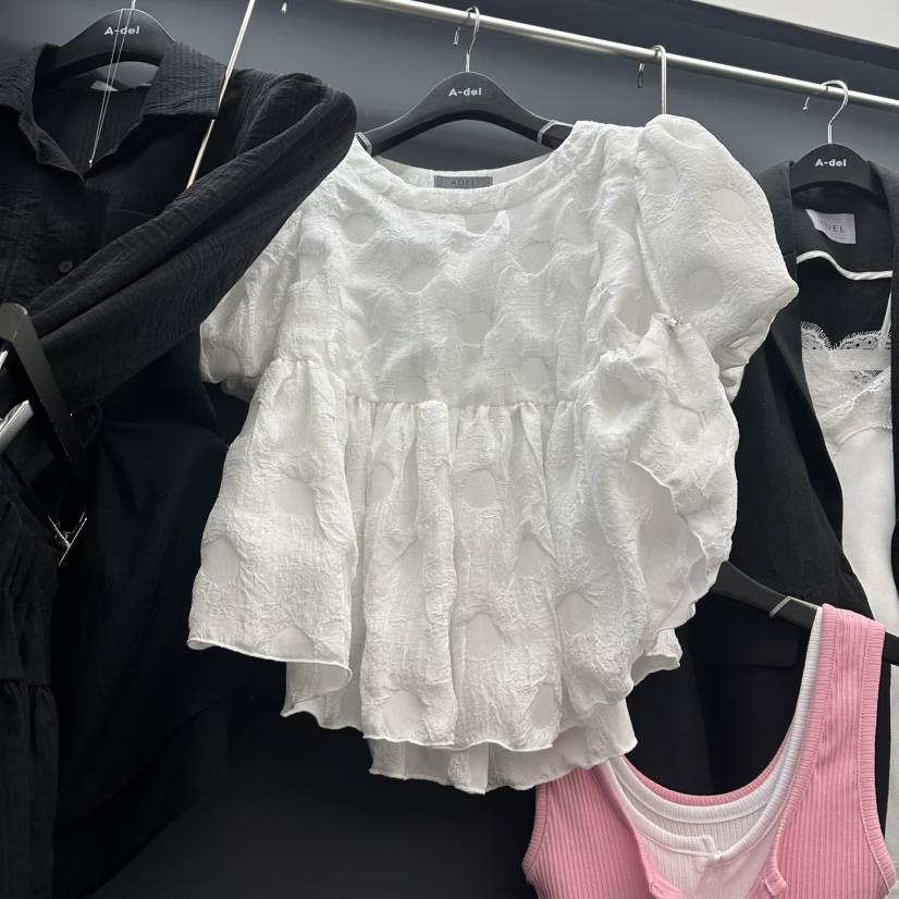 A-DEL東大門直郵女裝新品真品時尚推薦職業襯衫蕾絲衫圓領A-DEL襯衫/蕾絲衫