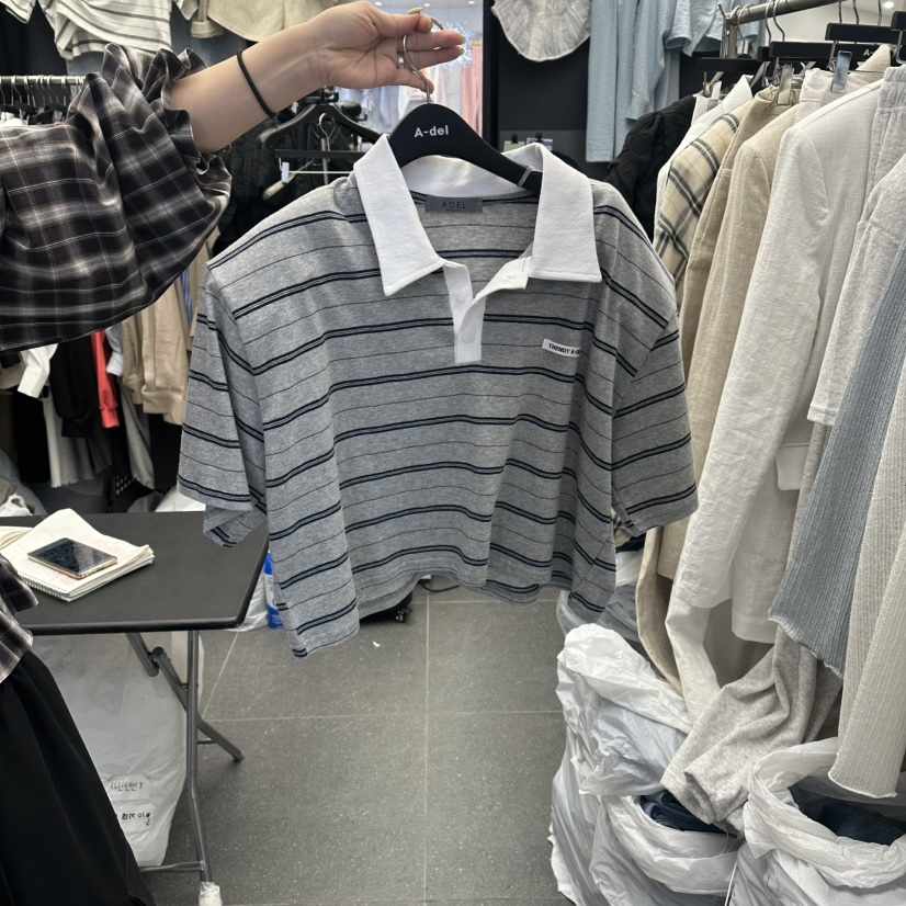 A-DEL東大門直郵女裝新品推薦真品26春夏熱賣人氣T恤格子A-DELT恤
