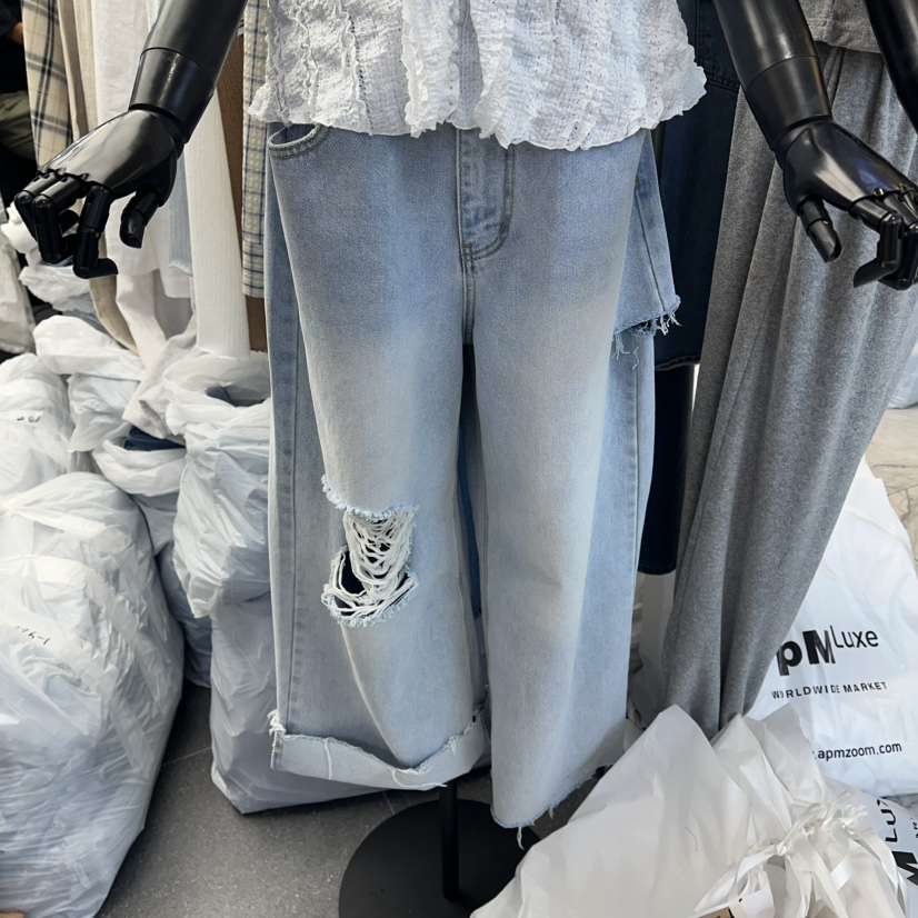 A-DEL東大門實拍女裝新品真品人氣時尚熱賣休閑職業牛仔褲A-DEL牛仔褲