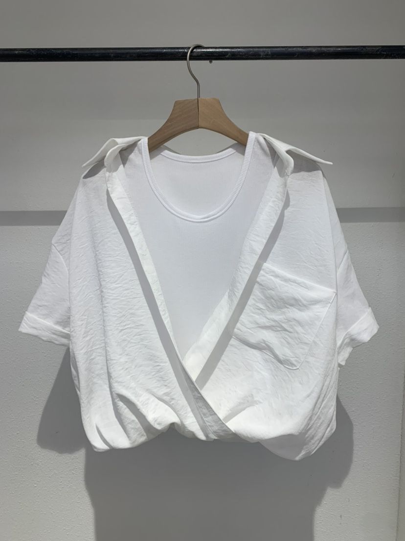 IR BIEN/BIENBIEN韓國直郵女裝新款職業襯衫蕾絲衫假兩件IR BIEN/BIENBIEN襯衫/蕾絲衫