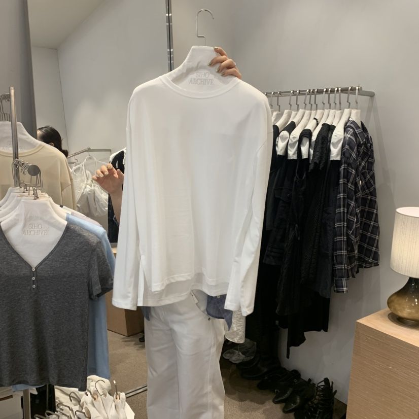 SIHO ARCHIVE韓國代購女裝新品休閑推薦真品26春夏長袖T恤鵝SIHO ARCHIVE長袖T恤