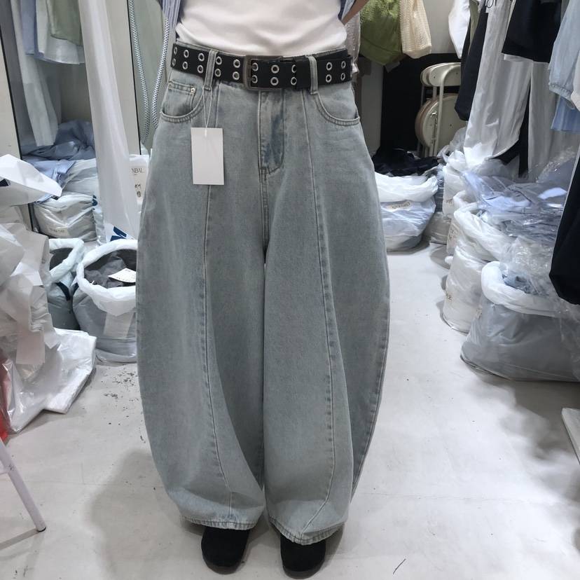 YUNBAL東大門直郵女裝新款熱賣26春夏職業牛仔褲不含腰帶YUNBAL牛仔褲