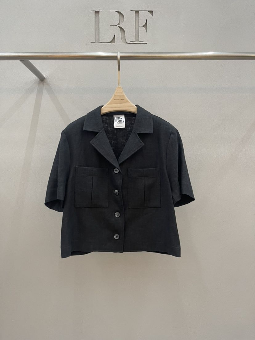 PLUS HONG-P韓國東大門代購女士新品人氣職業夾克口袋亞麻LORA FAMILY/PLUS HONG夾克