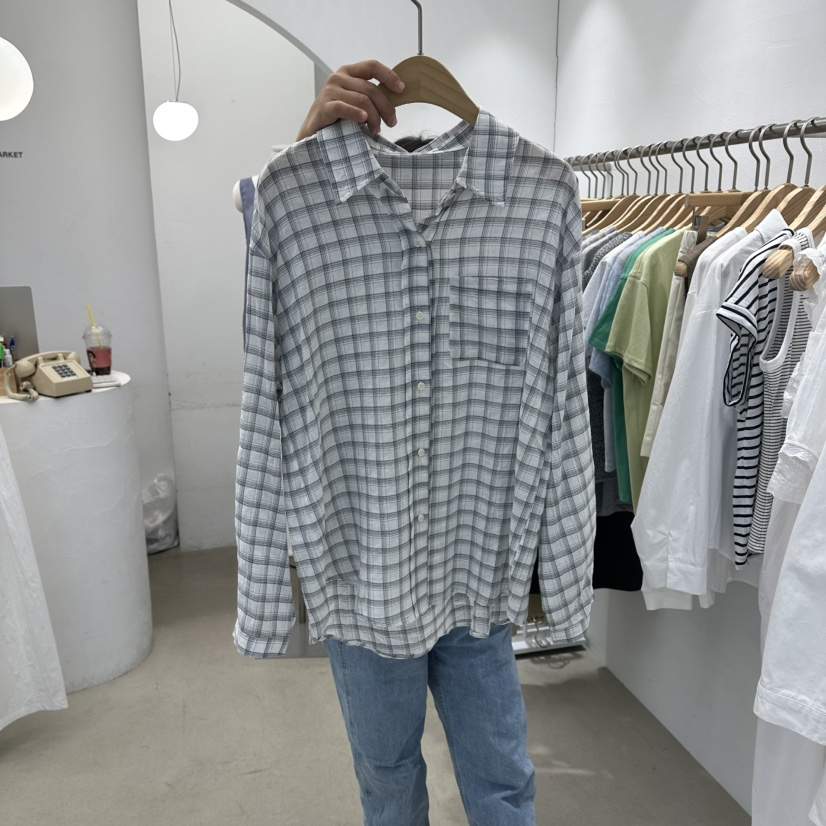 GOLDEN MARKET韓國東大門直郵女裝新款推薦襯衫蕾絲衫格子GOLDEN MARKET襯衫/蕾絲衫