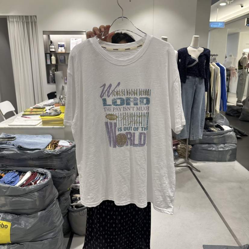 COMBO韓國直郵實拍女裝新款時尚推薦休閑熱賣職業人氣T恤COM_BOT恤