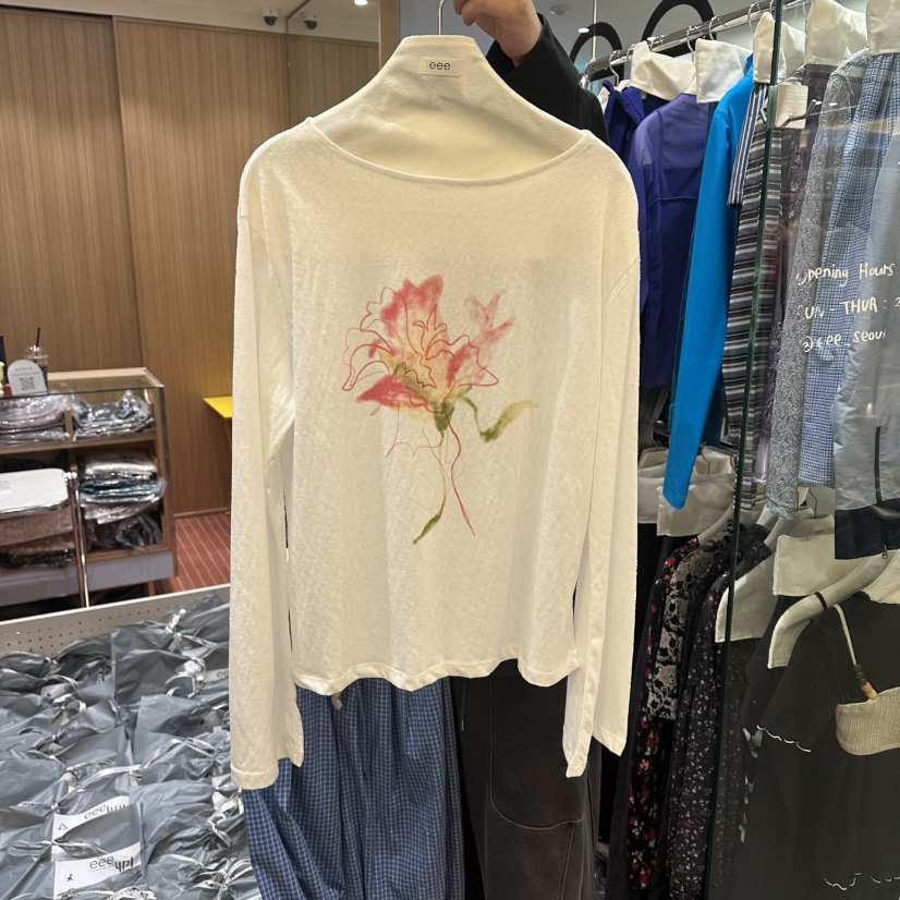 EEE韓國東大門代購女士新品休閑推薦時尚職業熱賣長袖T恤EEE長袖T恤