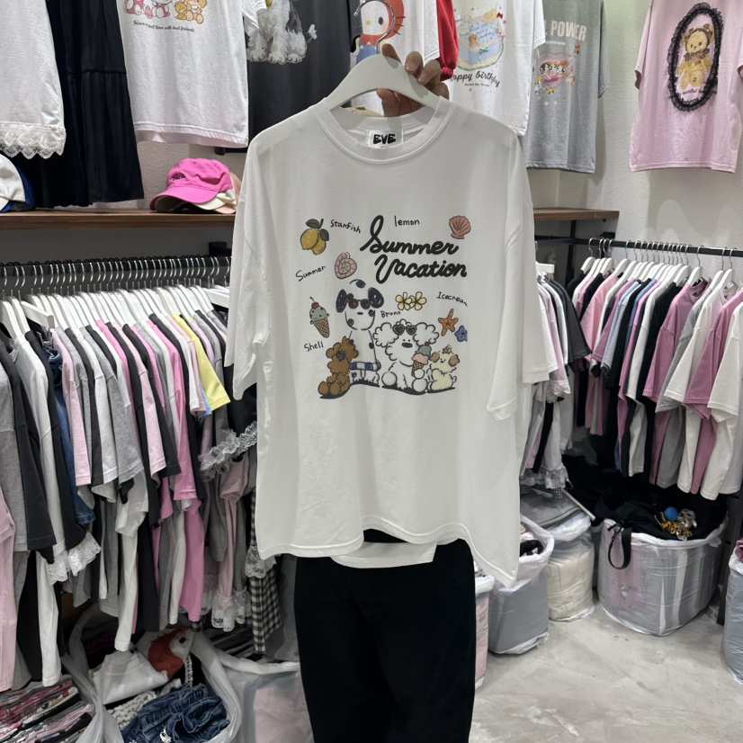 EVE韓國代購女裝新品推薦時尚職業休閑熱賣人氣26春夏T恤EVET恤