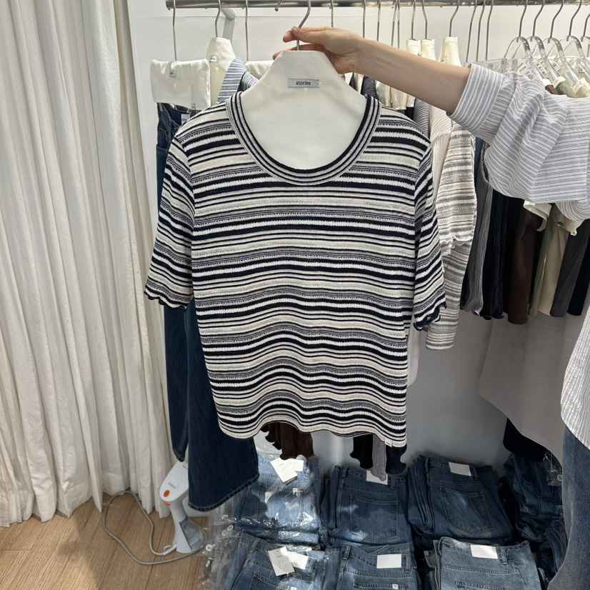 STORIES韓國東大門直郵女士新品26春夏時尚休閑熱賣職業T恤STORIEST恤