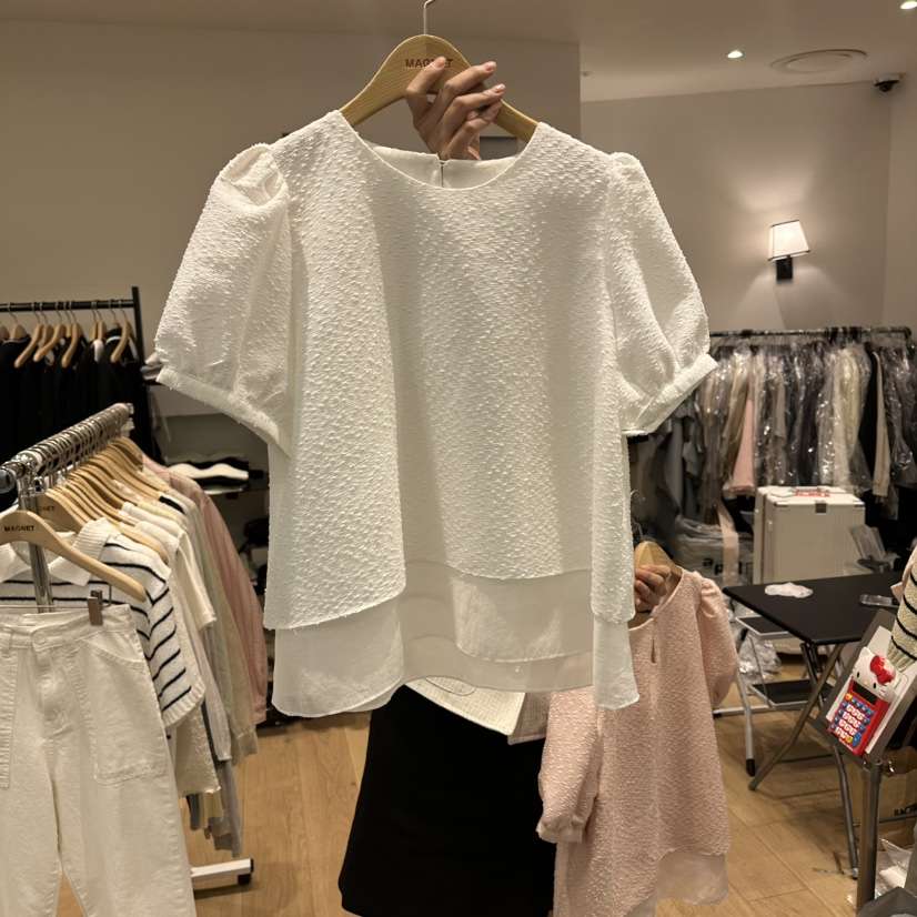 M.G.N韓國直郵實拍女士新品休閑熱賣人氣推薦襯衫蕾絲衫MAGNET襯衫/蕾絲衫