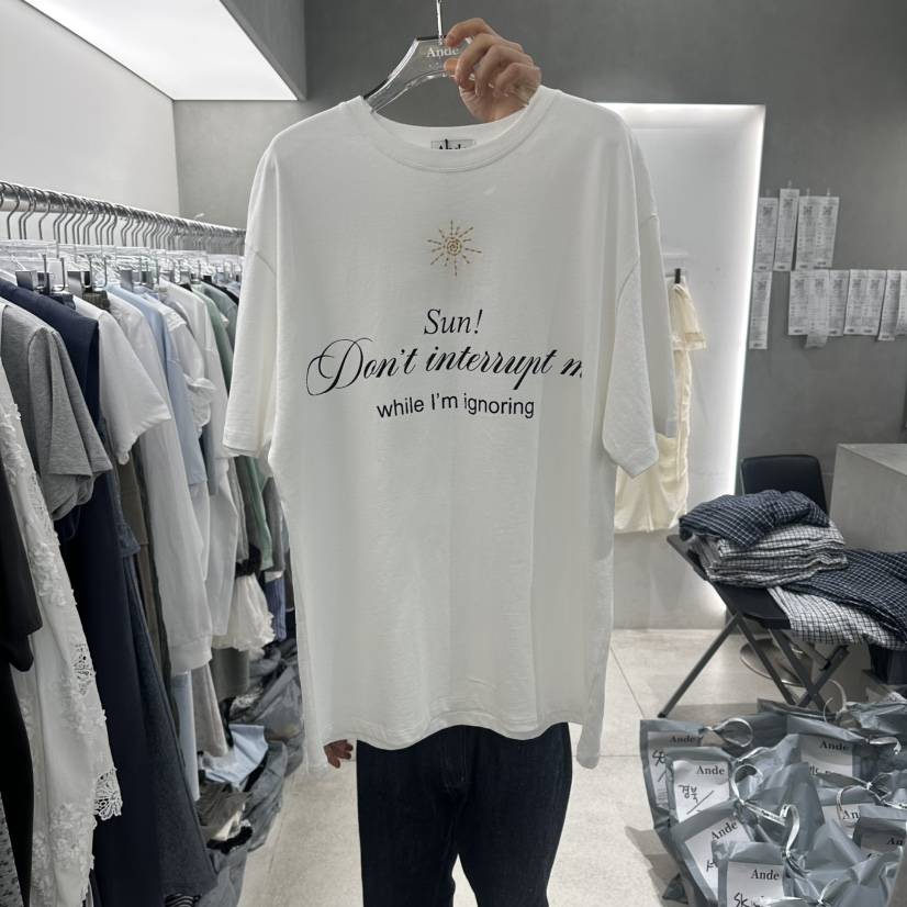 ANDE韓國直郵女裝新品推薦時尚26春夏熱賣職業人氣休閑T恤AndeT恤