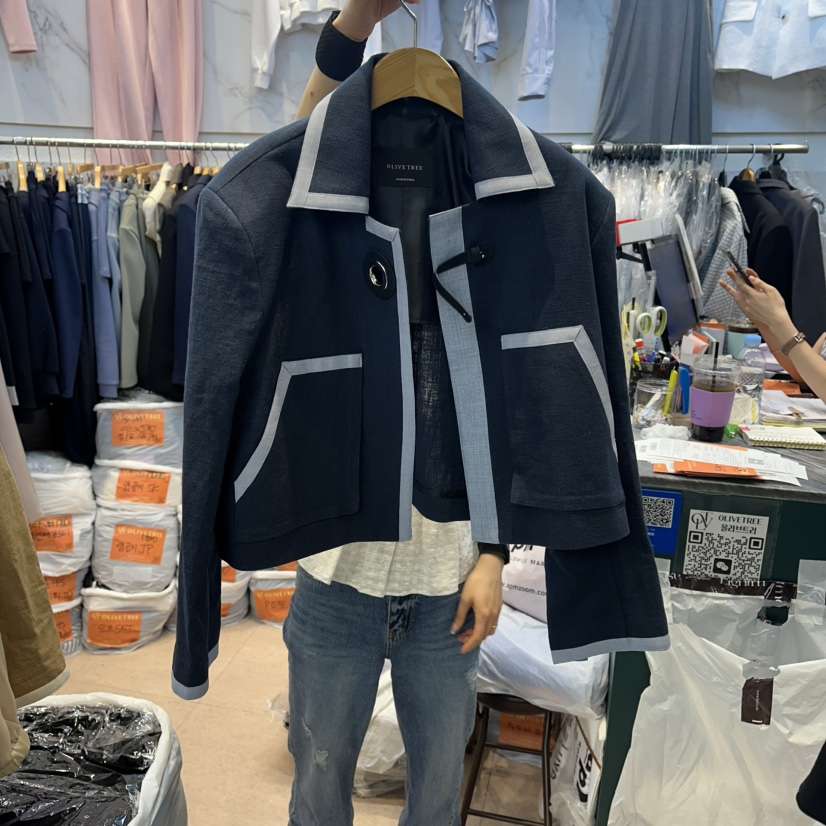 OLIVE TrEE韓國東大門代購女裝新品26春夏推薦職業夾克亞麻OLIVE TrEE夾克