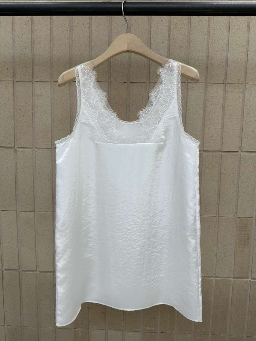 FOSET韓國東大門代購女士新品熱賣休閑職業吊帶背心蕾絲緞面FOSET吊帶/背心