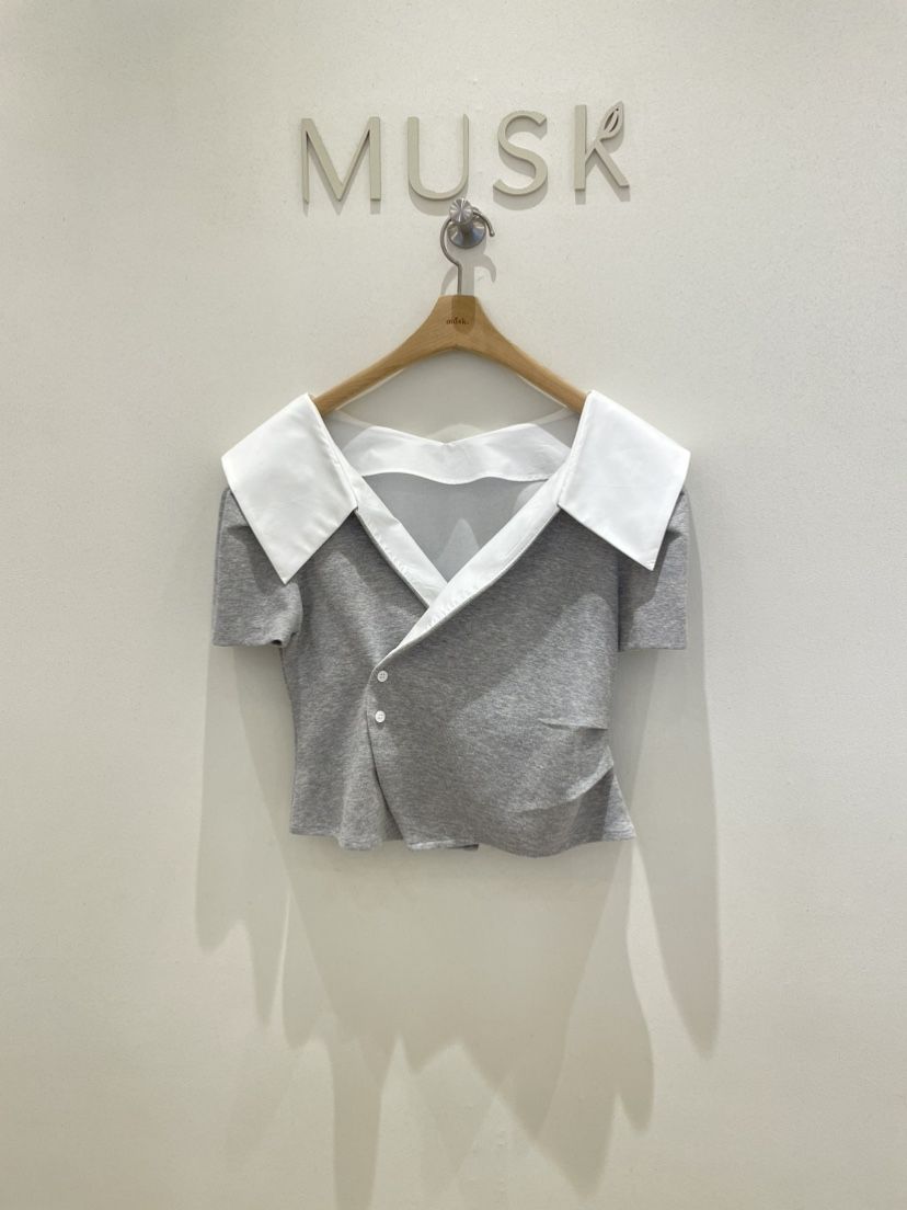 MUSK韓國直郵女裝新款職業人氣26春夏推薦熱賣襯衫蕾絲衫MUSK襯衫/蕾絲衫