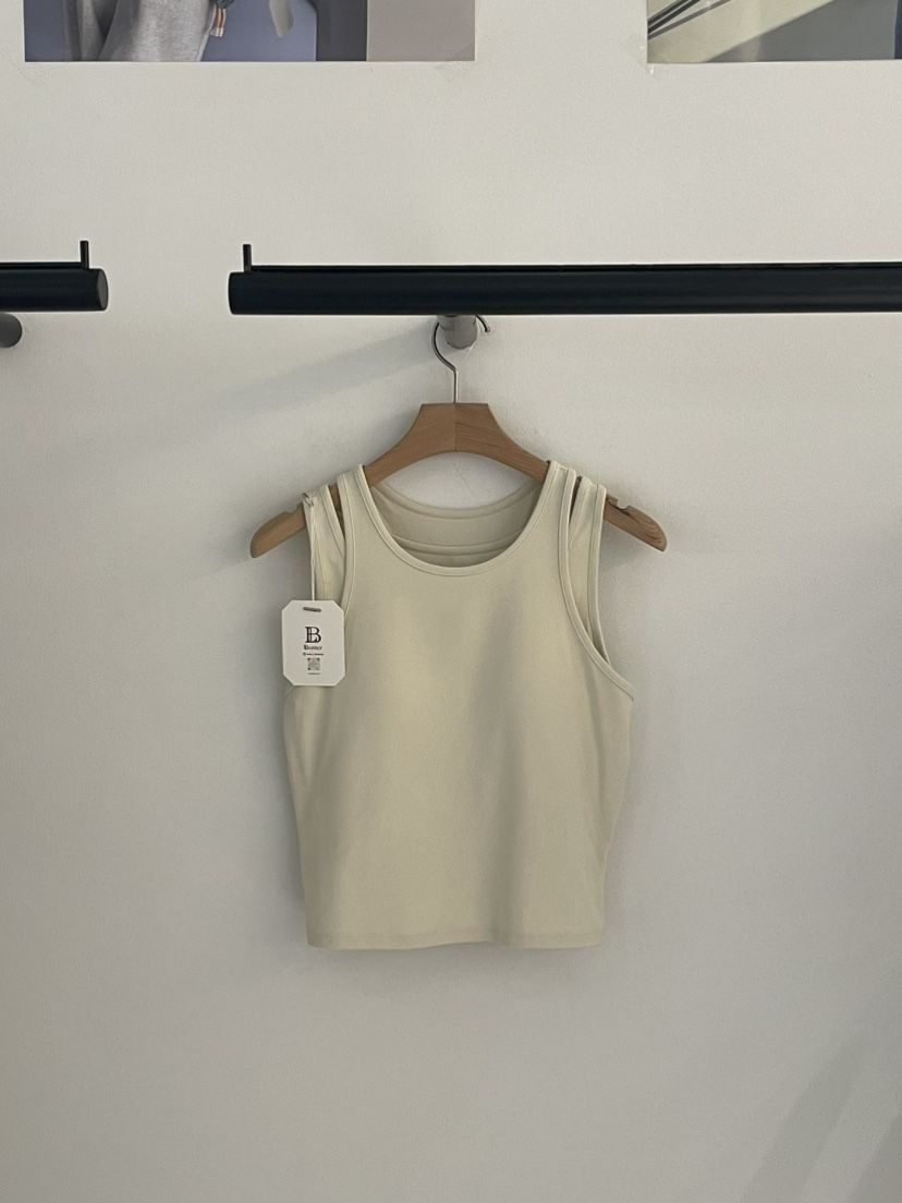 BUTTER-P韓國直郵實拍女裝新品休閑推薦時尚吊帶背心雙層BUTTER-P吊帶/背心