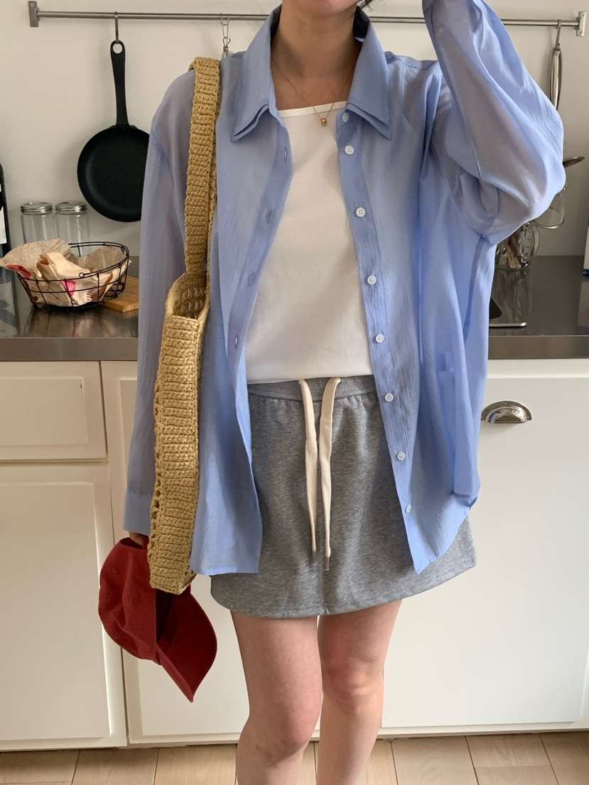 COBALT BLUE韓國直郵實拍女士新款26春夏職業襯衫蕾絲衫COBALT BLUE襯衫/蕾絲衫