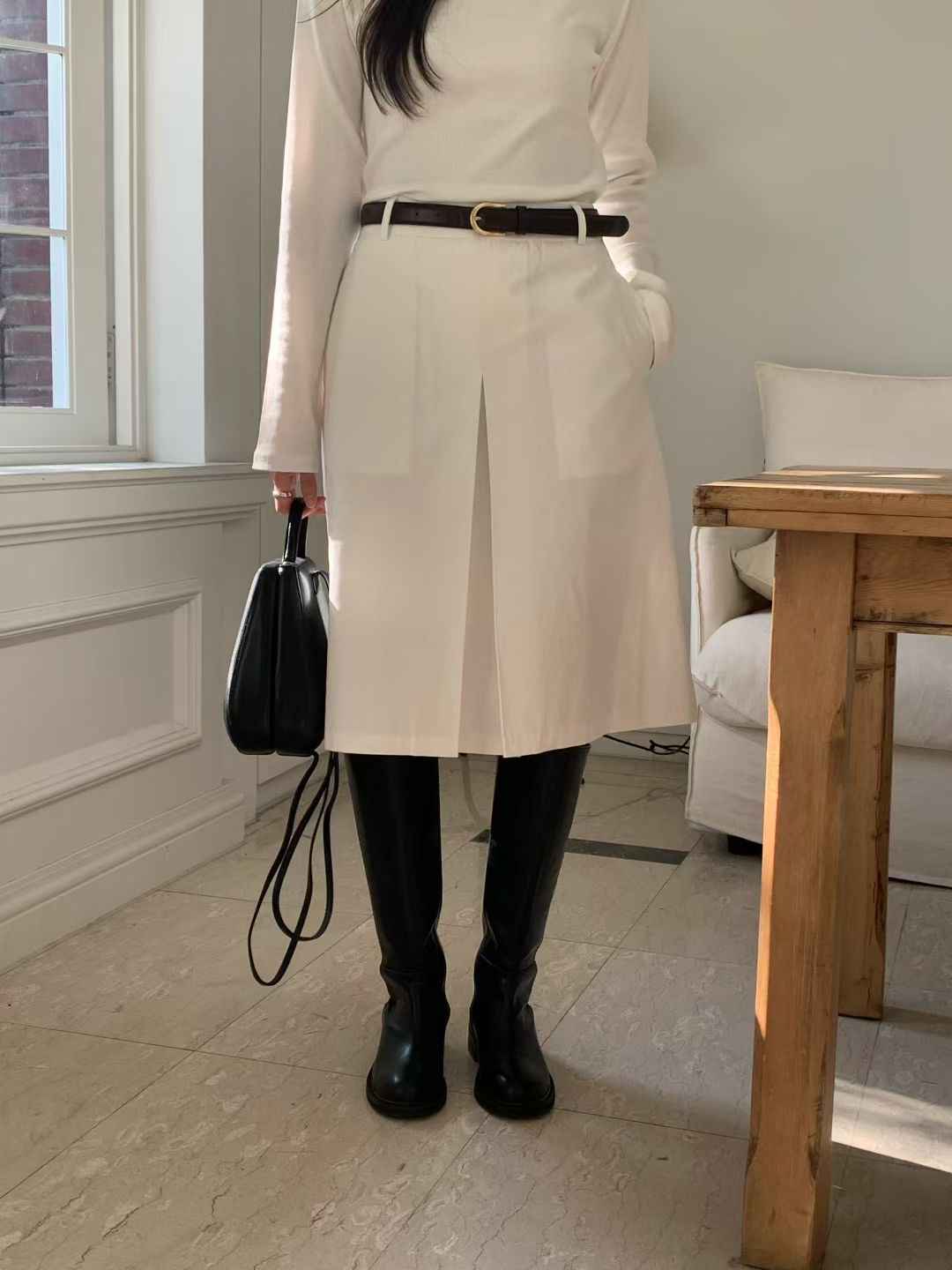 OBOE韓國代購女士新款熱賣人氣休閑半身裙中短裙不含腰帶OBOE半身裙/中短裙