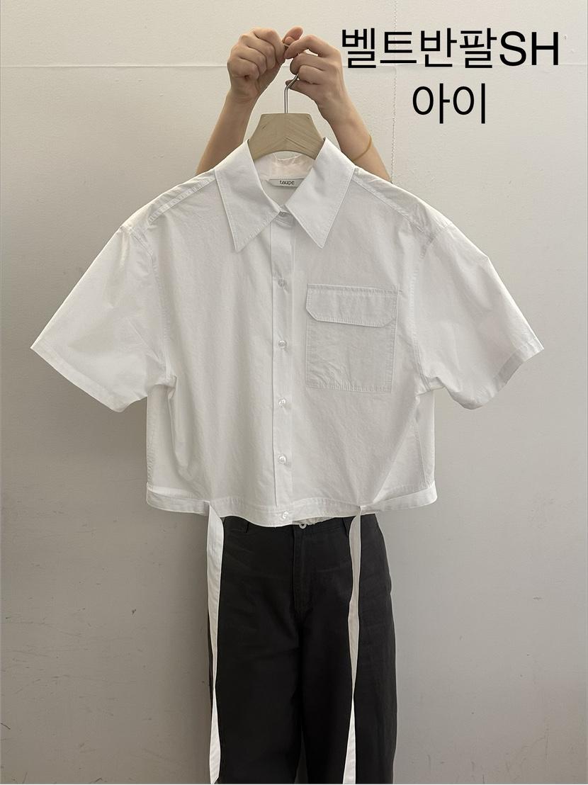 TAUPE韓國代購女士新款推薦職業休閑26春夏襯衫蕾絲衫含腰帶TAUPE襯衫/蕾絲衫