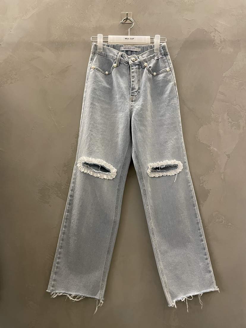 MULCUP韓國代購女裝新品職業休閑熱賣人氣時尚推薦牛仔褲MULCUP牛仔褲