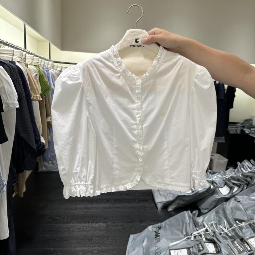 TOMGIRL韓國東大門直郵女裝新品職業26春夏熱賣襯衫蕾絲衫TOMGIRL襯衫/蕾絲衫
