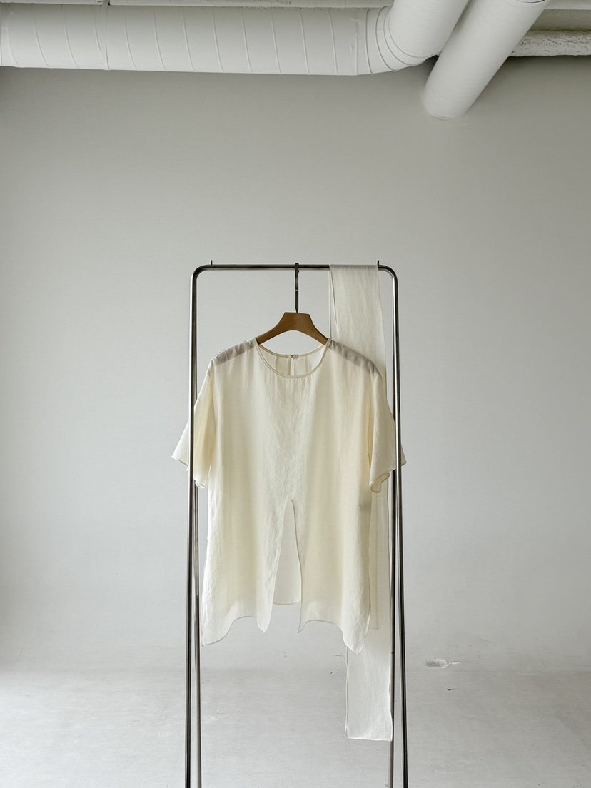 SANTAL韓國直郵女士新品熱賣26春夏襯衫蕾絲衫含圍巾披肩SANTAL襯衫/蕾絲衫