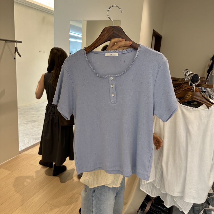 AGO韓國東大門直郵女士新品熱賣26春夏時尚人氣職業推薦T恤AGOT恤