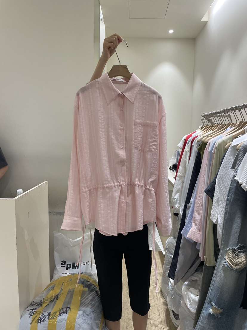 FLOWER-L韓國代購女裝新款休閑時尚推薦職業26春夏襯衫蕾絲衫FLOWER-L襯衫/蕾絲衫