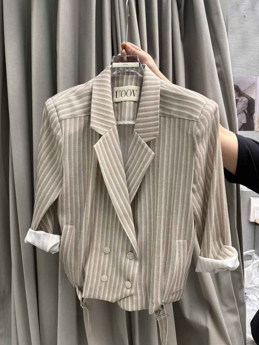 UOOV韓國直郵女裝新款休閑26春夏人氣時尚熱賣推薦夾克復古UOOV夾克