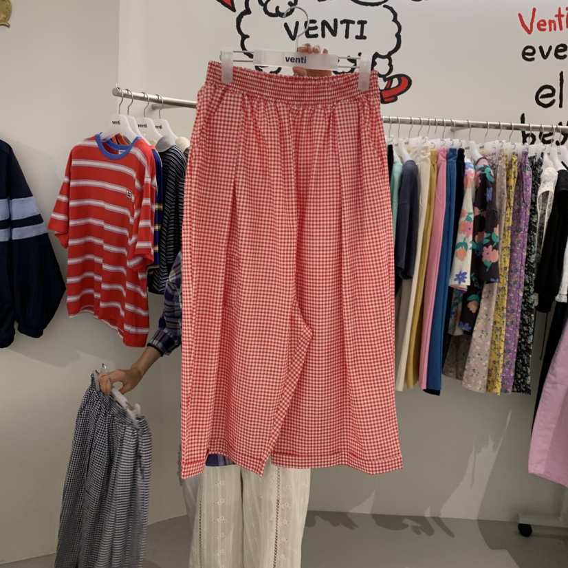 VENTI韓國直郵女裝新品職業時尚26春夏熱賣休閑休閑褲格紋VENTI休閑褲