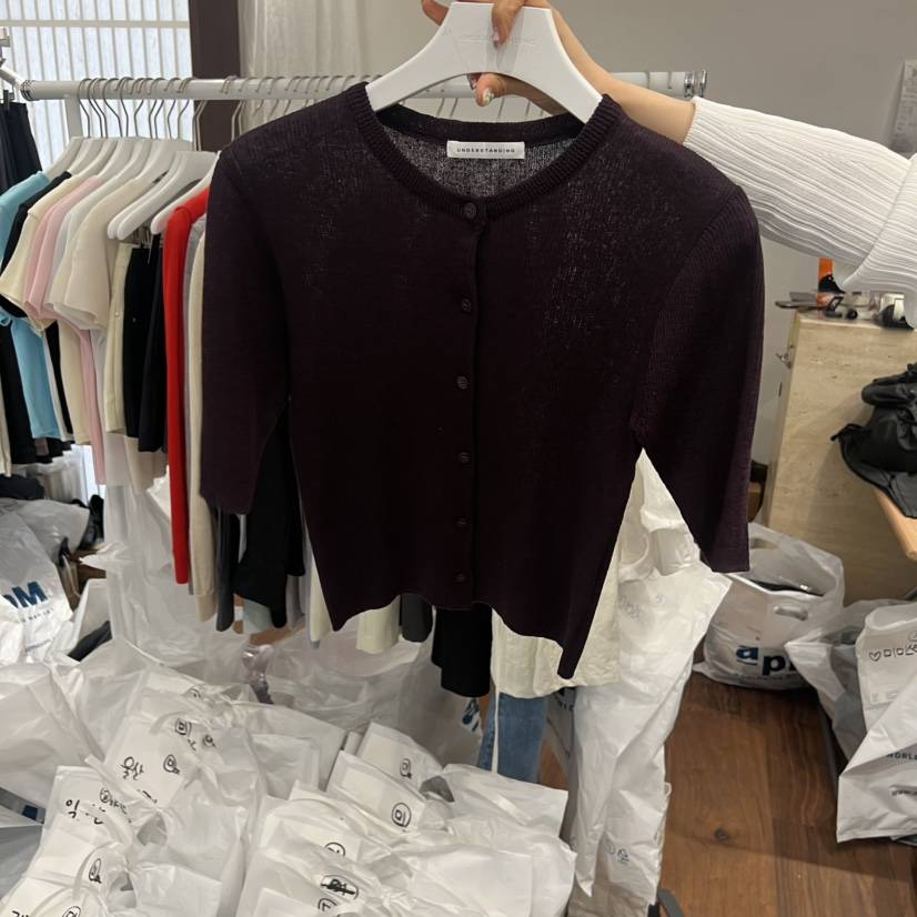 UNDERSTANDING韓國代購女士新品時尚人氣職業休閑針織衫透視UNDERSTANDING針織衫