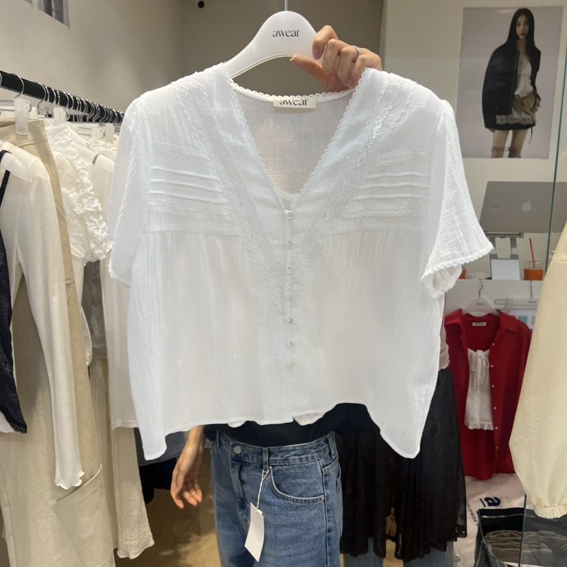 RUMIRU/AWEAR韓國直郵女裝新款職業人氣熱賣推薦襯衫蕾絲衫awear/RUMIRU襯衫/蕾絲衫