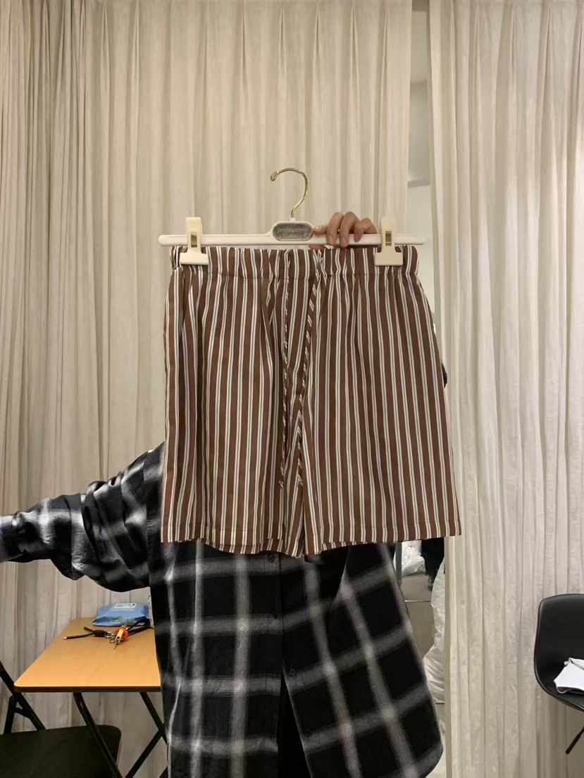 PAPERMOON韓國直郵女士新品休閑26春夏推薦熱賣職業短褲條紋paper moon短褲