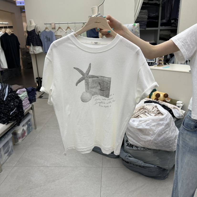 I MFACT韓國直郵實拍女裝新品熱賣職業推薦休閑人氣26春夏T恤I MFACTT恤