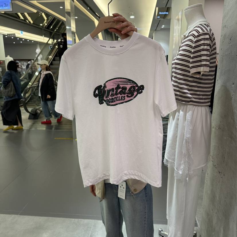 URBANSTORY/REMAKING韓國直郵實拍女裝新款休閑職業T恤復古Remaking/URBANSTORYT恤