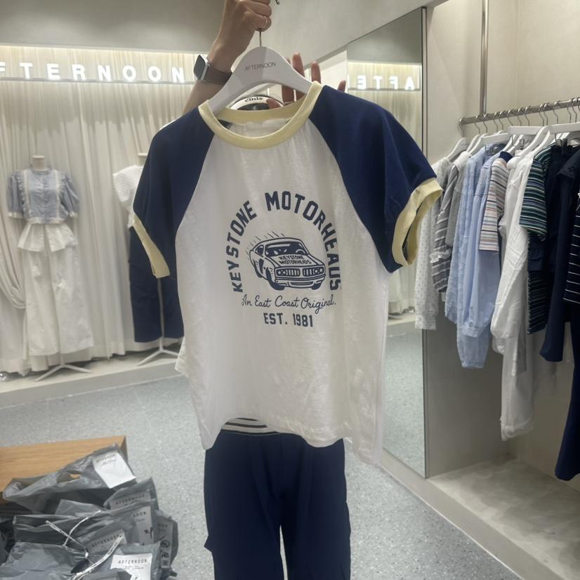 AFTERNOON韓國直郵女裝新款推薦26春夏職業休閑人氣時尚T恤AFTERNOONT恤