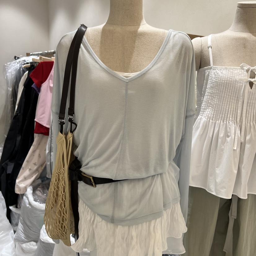 HOWFF韓國直郵女裝新款休閑推薦26春夏時尚長袖T恤不含內搭HOWFF長袖T恤