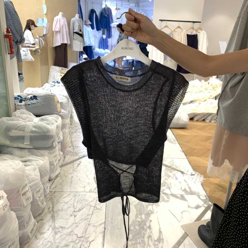 ALMOND韓國東大門代購女士新品熱賣人氣時尚26春夏吊帶背心ALMOND吊帶/背心