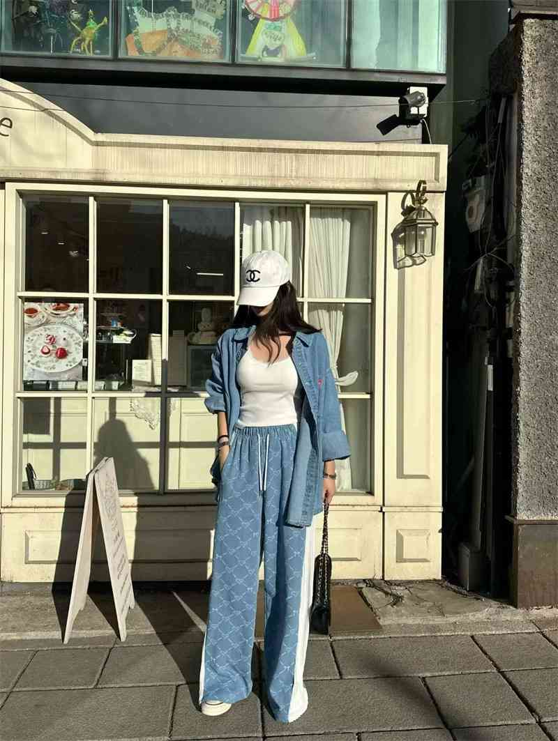 BADFORMUS韓國直郵實拍女士新品熱賣職業人氣26春夏牛仔褲撞色BADFORMUS牛仔褲