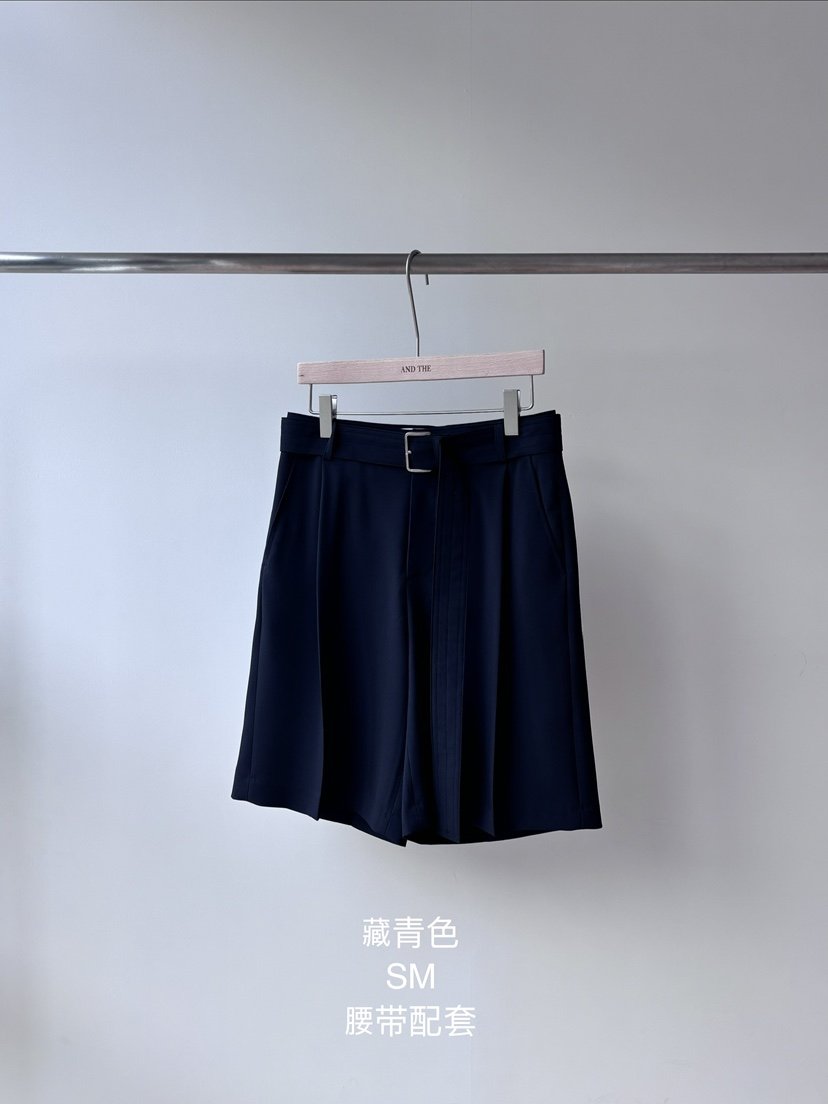 AND THE韓國直郵實拍女士新款人氣26春夏職業短褲含腰帶AND THE短褲