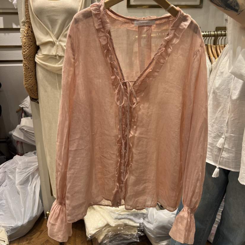 LAUNDRY韓國直郵實拍女士新款26春夏人氣時尚休閑襯衫蕾絲衫LAUNDRY襯衫/蕾絲衫