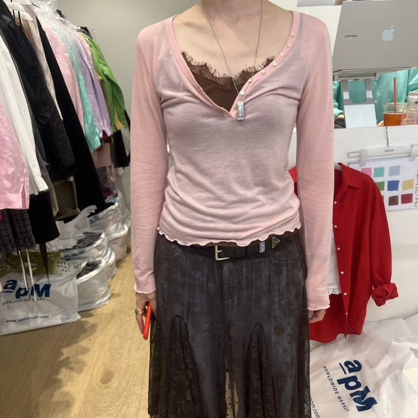 RUMIRU/AWEAR韓國代購女裝新品人氣熱賣時尚26春夏長袖T恤awear/RUMIRU長袖T恤