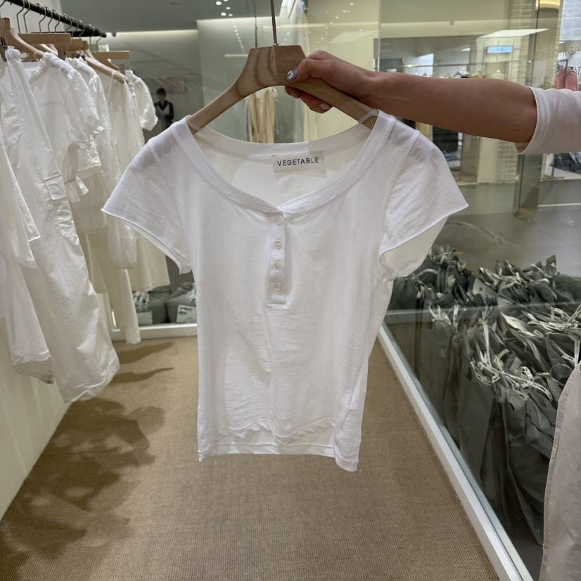 VEGETABLE韓國直郵女裝新款熱賣時尚26春夏推薦職業休閑T恤VEGETABLET恤