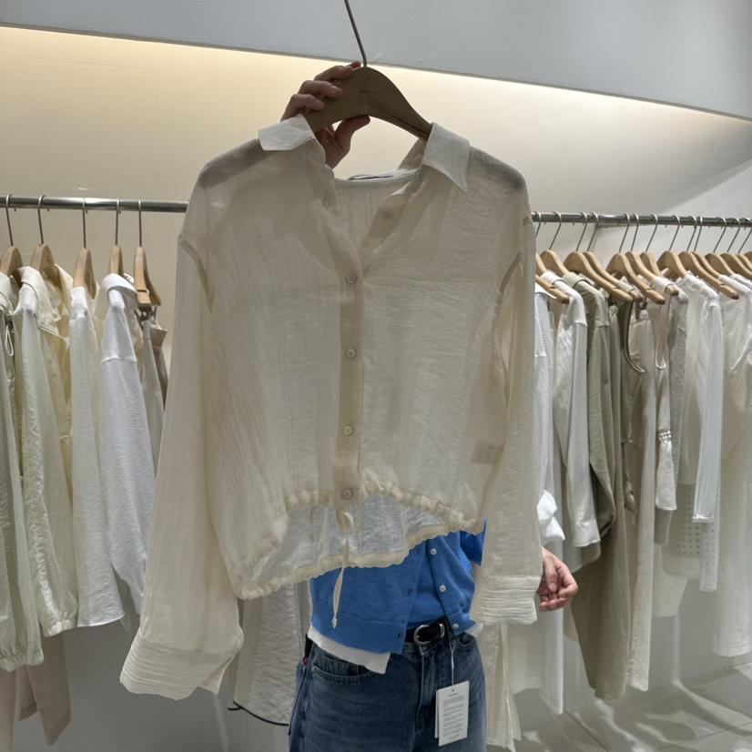 BLUEI-D/N SHARP韓國直郵女裝新款職業26春夏襯衫蕾絲衫Blue i-d/N SHARP襯衫/蕾絲衫