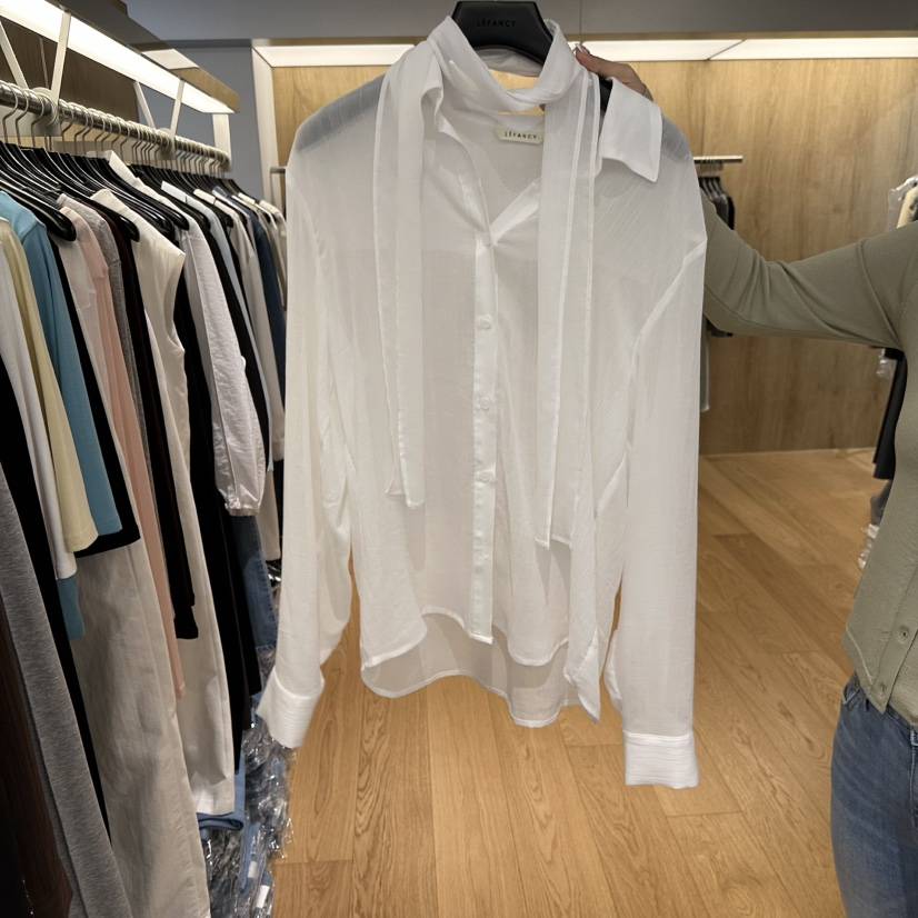 LEFANCY韓國直郵女裝新品時尚休閑熱賣26春夏職業襯衫蕾絲衫LEFANCY襯衫/蕾絲衫